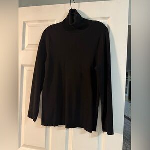 Chico’s Black Womens Kit Turtleneck Sweater
